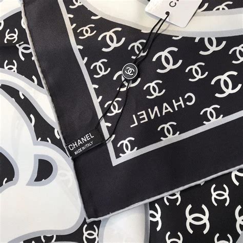 pre owned chanel scarf|authentic Chanel scarf.